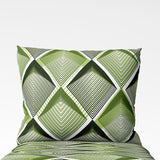 Håndlavet bomuldspudebetræk | Emerald Pulse