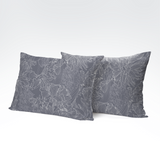 Håndlavet bomuldspudebetræk | Silver Bloom