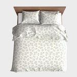 Sewn cotton duvet cover | Mist - Sewn