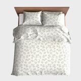 Sewn cotton duvet cover | Mist - Sewn