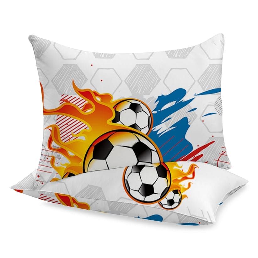 Syet pudebetræk i lærred | Football - Syet