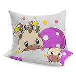 Syet pudebetræk i lærred | Giraffen -