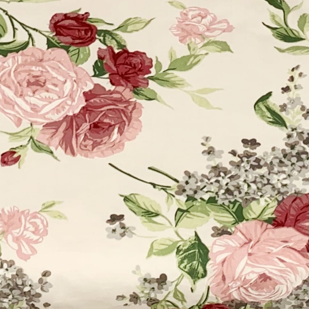 Syersyet sengesæt i lærred | Rose - Syet