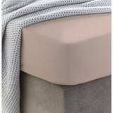 Sewn cotton fitted sheet with elastic | Rose dust - Cotton