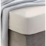 Sewn cotton fitted sheet with elastic | Sheer pink - Drobinė