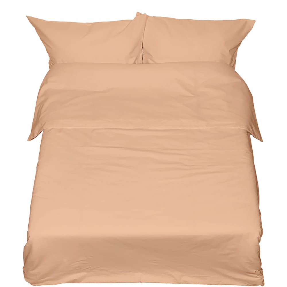 Sewn cotton duvet cover | Apricot ice -