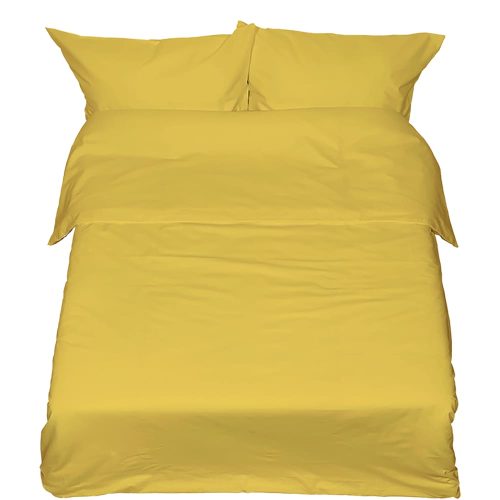 Sewn cotton duvet cover | Aspen gold -