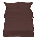 Sewn cotton duvet cover | Brunette - Sewn