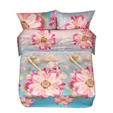 Syet bomuldssengetøjsbetræk | Gerbera - Syet