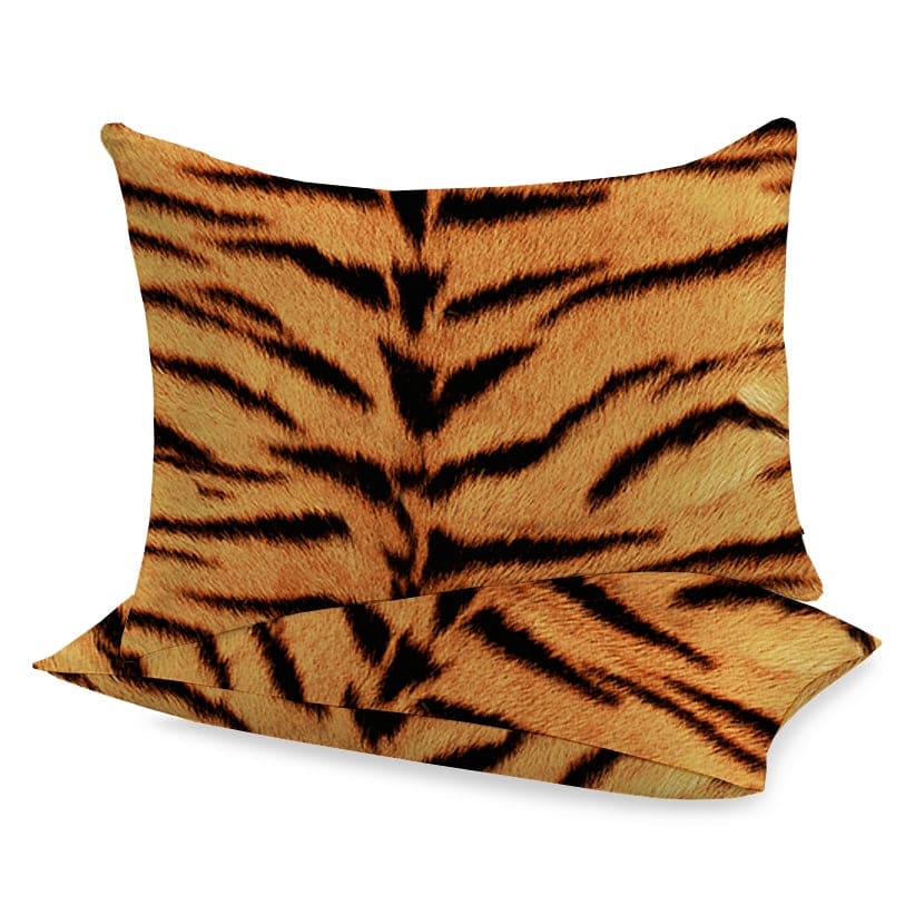 Syet pudebetræk i lærred | Tiger - Syet